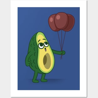 Avocado with balloons Posters and Art